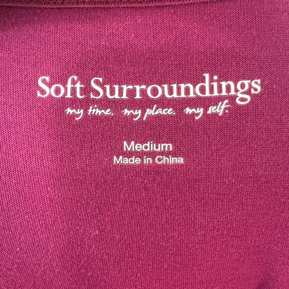 Soft Surroundings Burgundy Tank Maxi Dress Scoop Neck Pullover Size Medium M - Picture 6 of 8